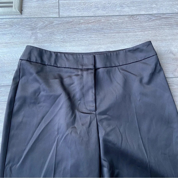 JS Collections Black Satin Trouser Pants Made in  Canada - Picture 3 of 12